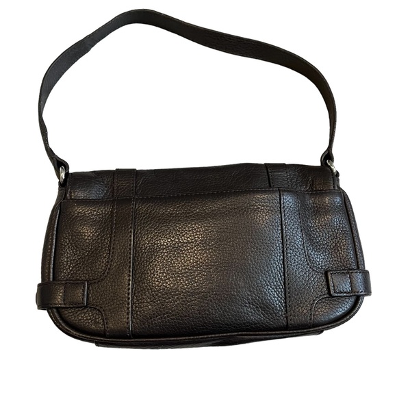 ANNE TAYLOR LOFT Brown Leather Baguette Handbag - Picture 2 of 13